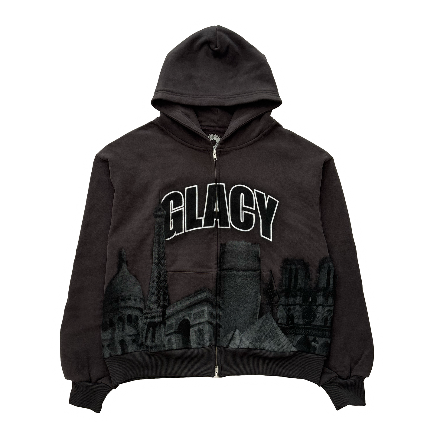 GLACY PARIS ZIP HOODIE