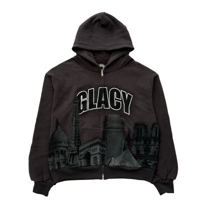 GLACY PARIS ZIP HOODIE
