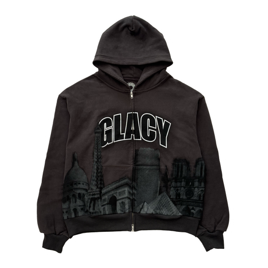 GLACY PARIS ZIP HOODIE