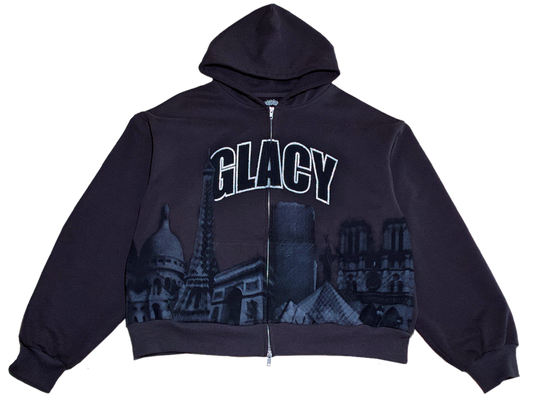 GLACY PARIS ZIP HOODIE
